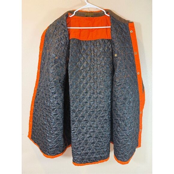 Boulder Creek Orange Hunting Long Sleeve Quilted Button Up Shirt Men's XXL Tall - Picture 8 of 14